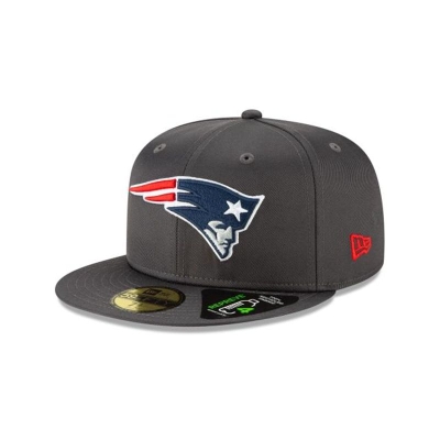 Grey New England Patriots Hat - New Era NFL Repreve 59FIFTY Fitted Caps USA1540973